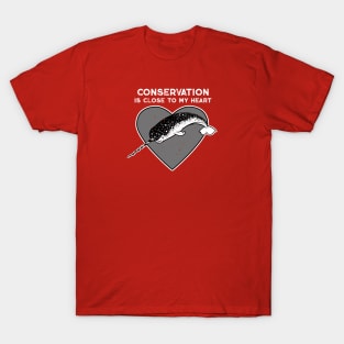 Narwhal Conservation Heart T-Shirt